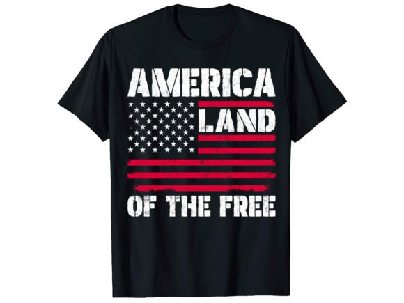 America Land of the Fre Graphics & T-Shirt Designs