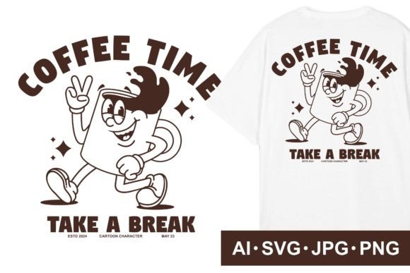Cartoon Character of Coffee