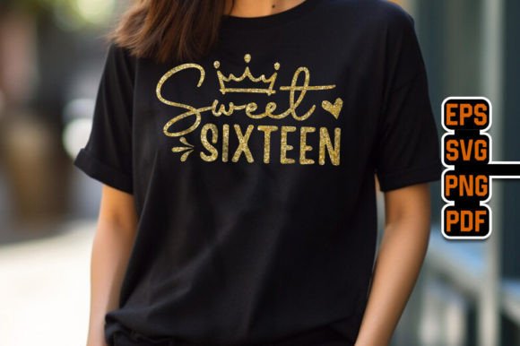 Sweet Sixteen Birthday Unique Design Graphics