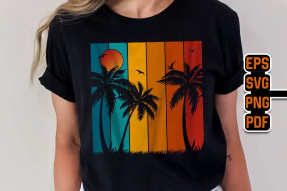 Trendy Retro Beach T-Shirt Graphics
