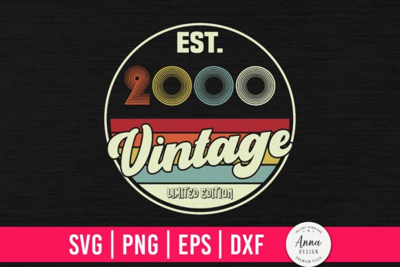Vintage 2000 24th Birthday Gifts Graphics