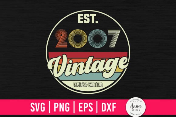 Vintage 2007 17th Birthday Gifts Graphics