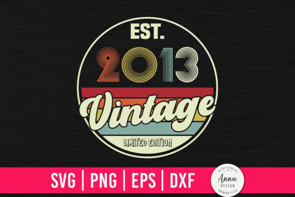 Vintage 2013 11th Birthday Gifts Graphics